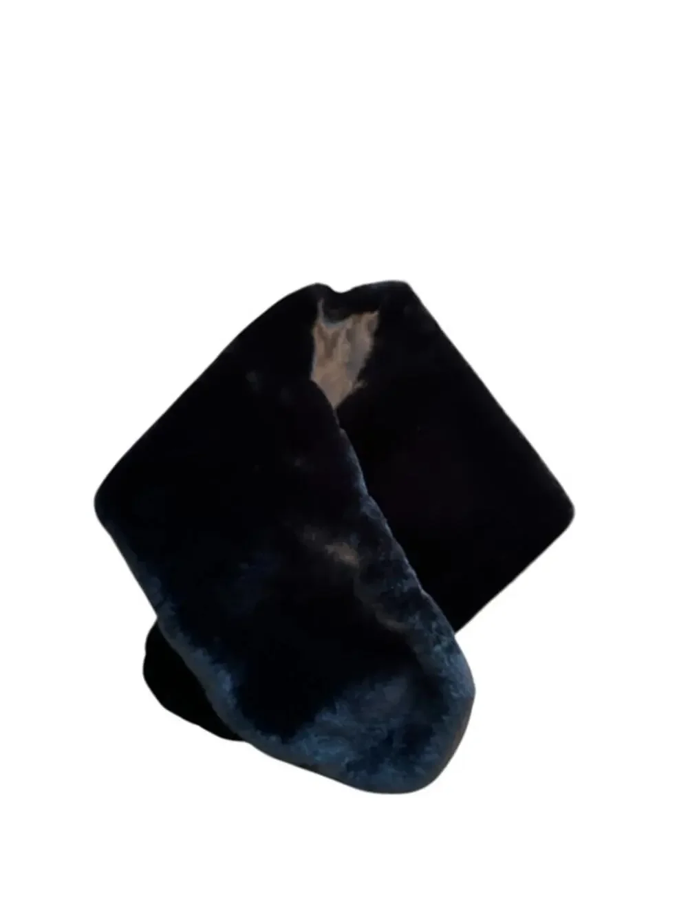 Size Elegant Black Faux Fur Stole Wrap Shrug One Size